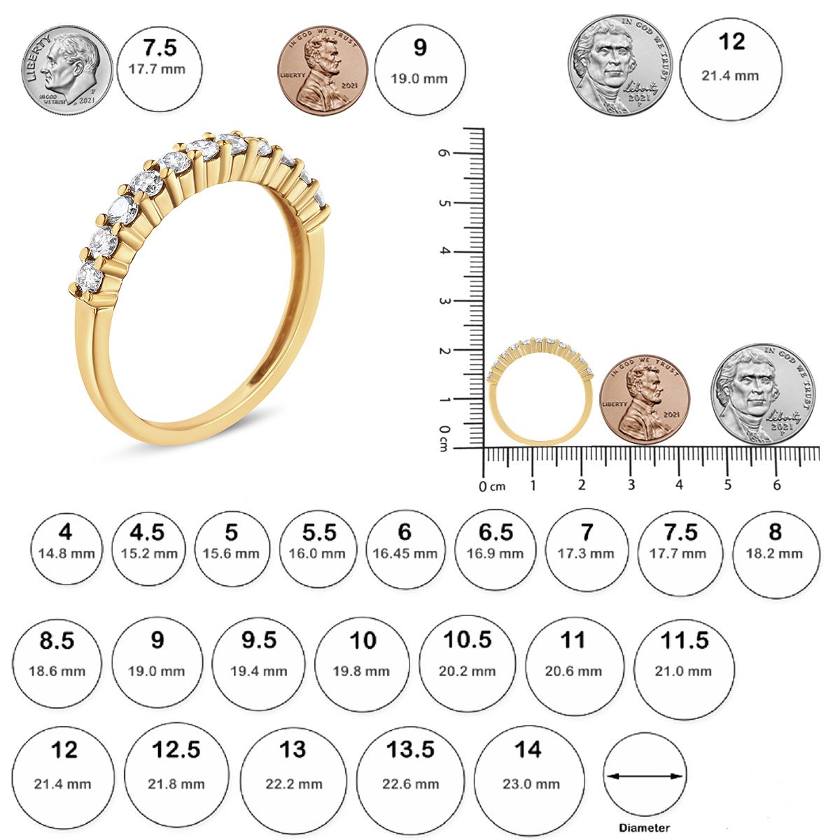 For Sale:  IGI Certified 1/2 Carat Diamond 10K Yellow Gold Fluted Band Style Wedding Ring 7
