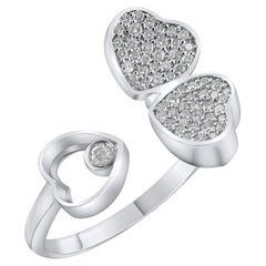 IGI Certified 1.00 Carat Diamond Heart Motif Ring 14K Gold