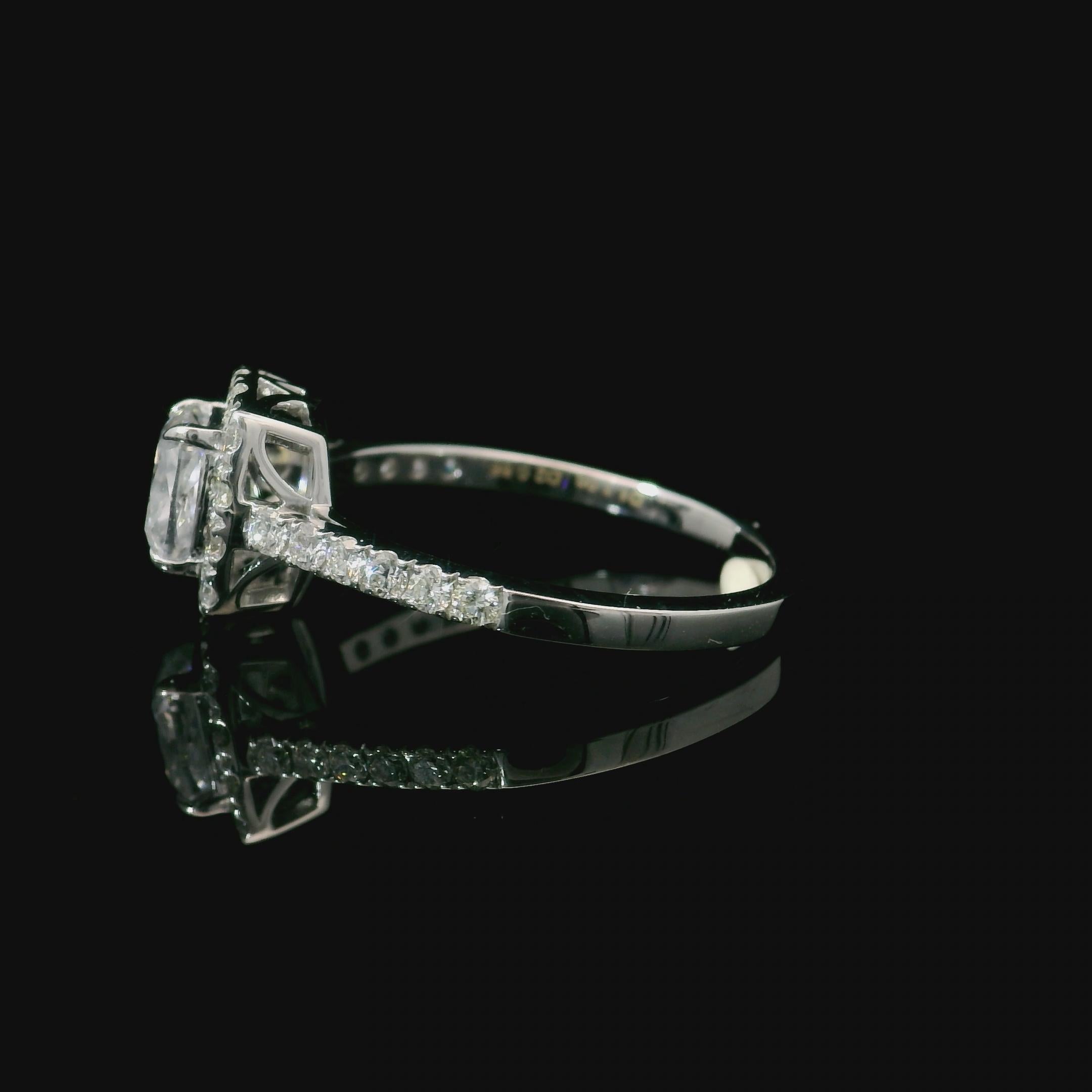 Diamante certificato IGI da 1,00 carati con colore F e purezza SI2 in vendita 2