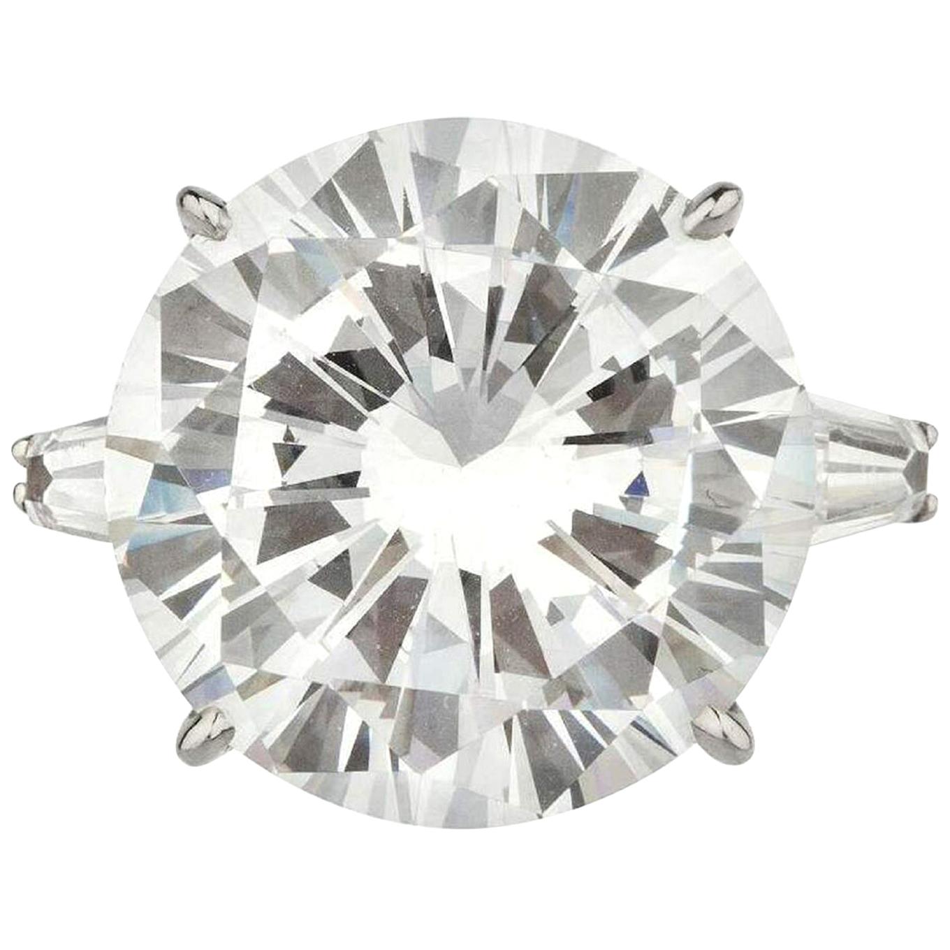 GIA Certified 7.75 Carat Round Brilliant Cut Diamond Ring