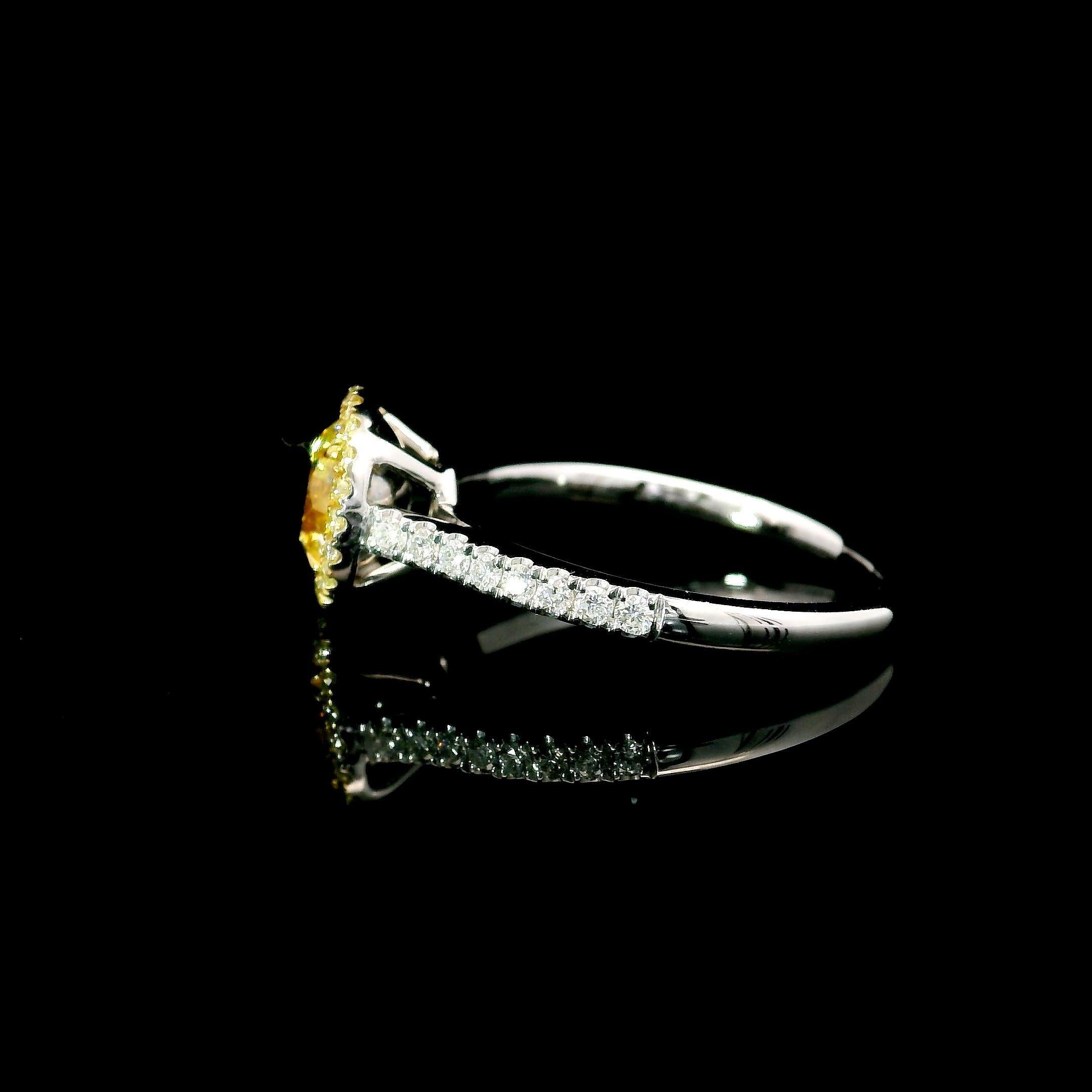 Women's or Men's IGI Certified 1.01 Carat Y to Z Range SI2 Clarity Diamond Ring For Sale