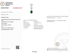 Colgante de esmeralda y diamante de oro blanco de 18 quilates con certificado IGI de 1,03 quilates