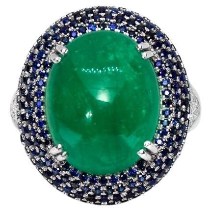 IGI Certified 10.30 Ct Emerald Diamond Antique Art Deco Style Engagement Ring