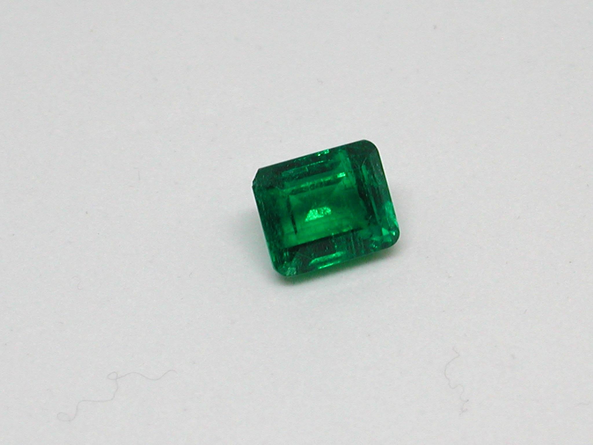 Contemporary IGI Certified 10.42 Carat Colombia Green Emerald For Sale