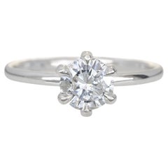 IGI-zertifizierter 0,40 Karat runder Brillant-Diamant-Verlobungsring in 18K Weißgold