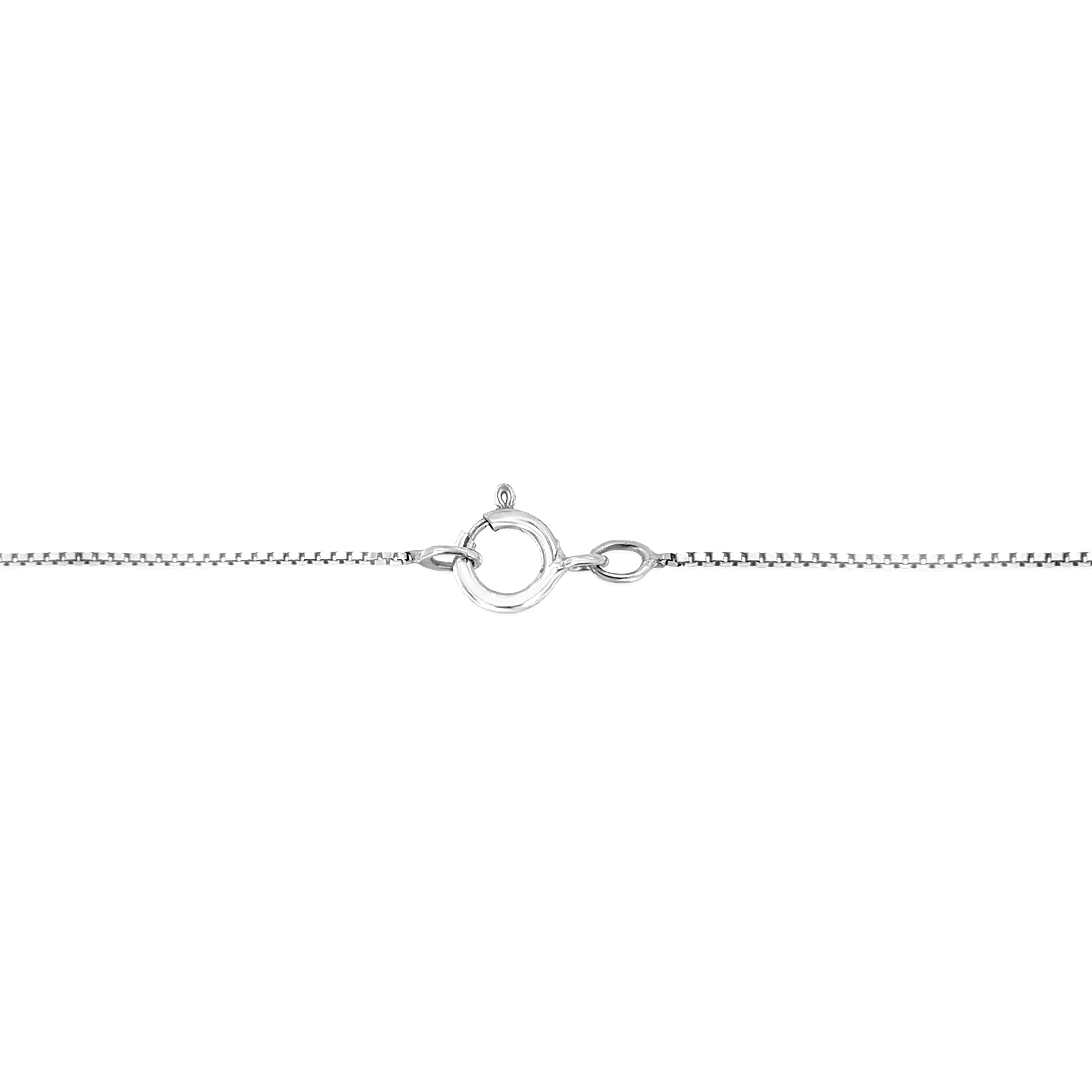 Taglio ovale Collana con ciondolo ovale con diamante 1/5ct TDW in oro bianco certificato IGI 