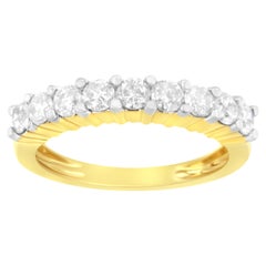 IGI Certified 10K Yellow Gold 1.0 Carat Diamond Band Ring