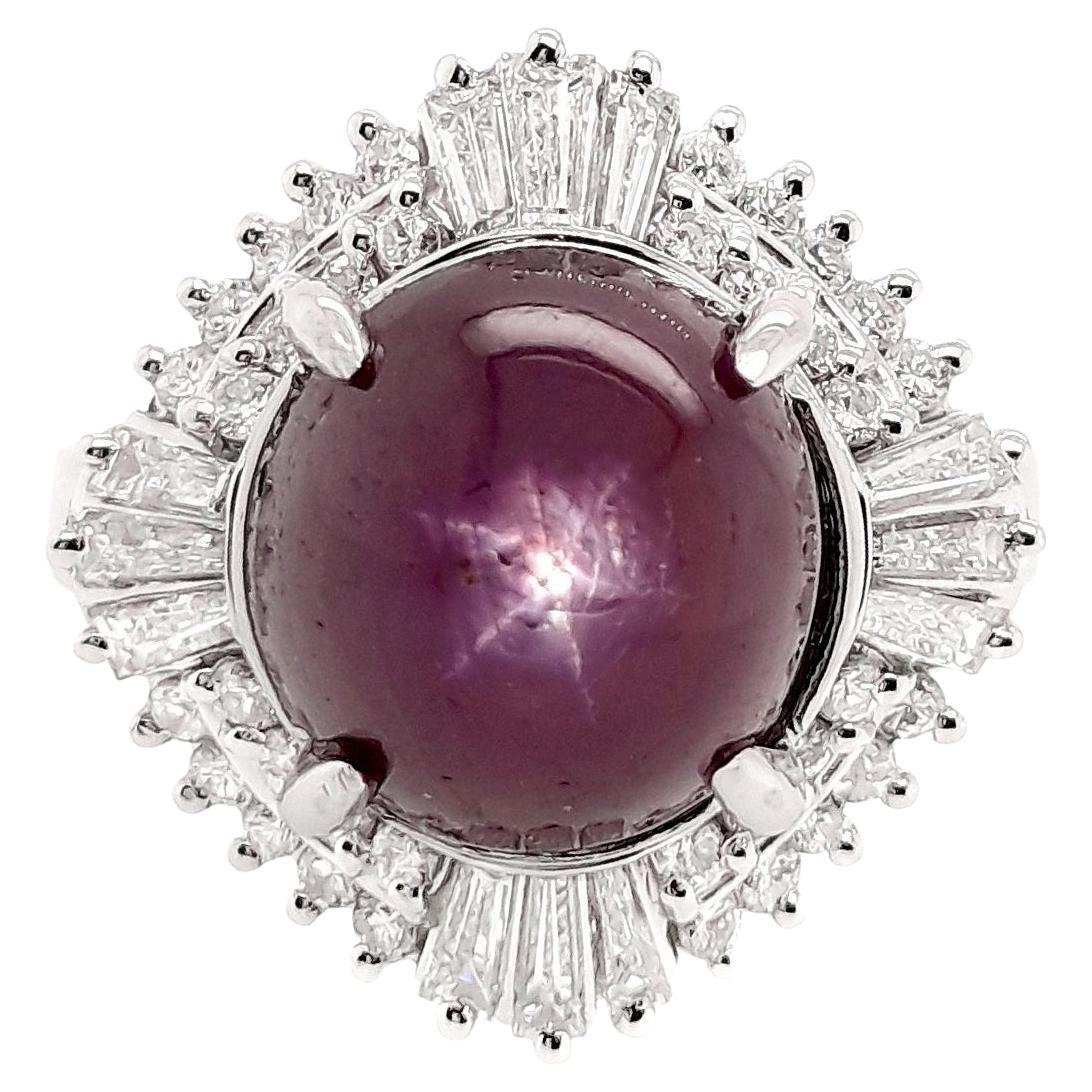 IGI Certified 11.10ct Natural Star Ruby 0.86ct Natural Diamonds ...