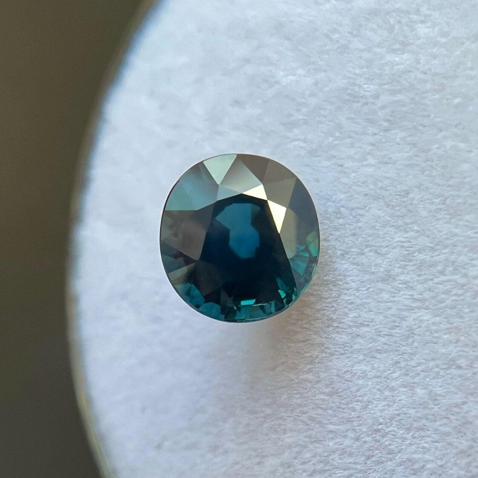 IGI Certified 1.11Ct Natural Teal Blue Sapphire Untreated Unheated Rare Gem In New Condition For Sale In Birmingham, GB