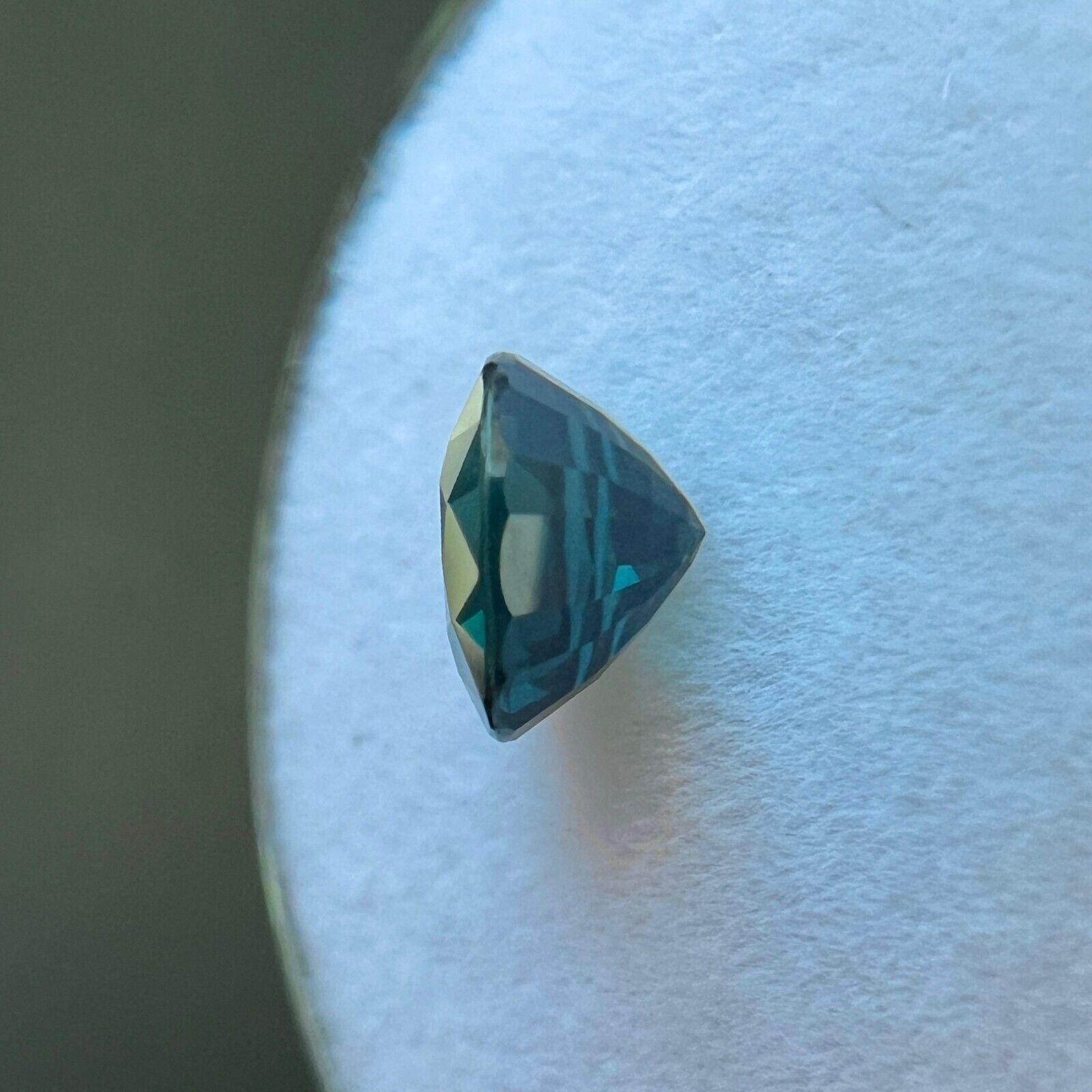 IGI Certified 1.11Ct Natural Teal Blue Sapphire Untreated Unheated Rare Gem For Sale 1