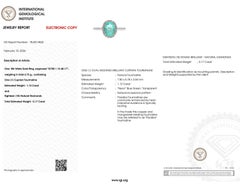 IGI Certified 1.12 Carat Paraiba and Diamond Ring in 18K White Gold