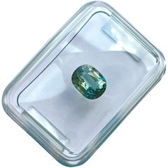 IGI Certified 1.13ct Sapphire Australian Deep Green Blue Unheated Cushion Gem