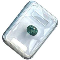 IGI Certified 1.14ct Colour Change Green Blue Sapphire Oval Cut Rare Gemstone