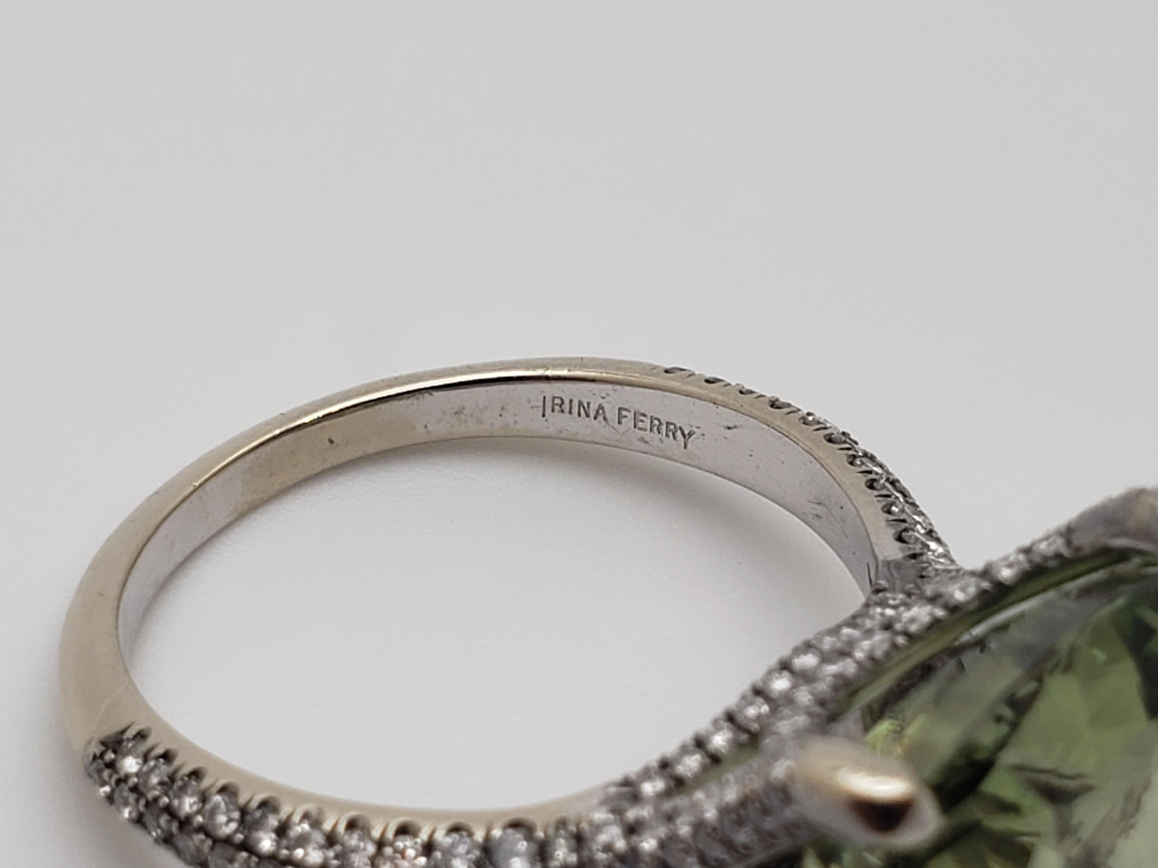 Anello di fidanzamento in oro bianco 18 carati con zaffiro verde da 11,63 carati certificato IGI in vendita 13