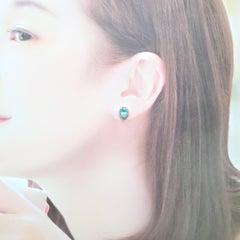 IGI Certified 1.17 Carat Paraiba and Diamond Earrings in 18K White Gold