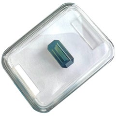 IGI Certified 1.17ct Australia Green Blue Teal Sapphire Untreated Hazy Silky Gem