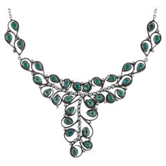 IGI Certified 12.2 Carat Natural Emerald and Diamond Pendant in 8K Gold
