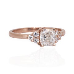 IGI Certified 1.22ct Diamonds 7-Stone Ring in 18k Rose Gold