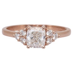 IGI Certified 1.22ct Diamonds 7-Stone Ring in 18k Rose Gold
