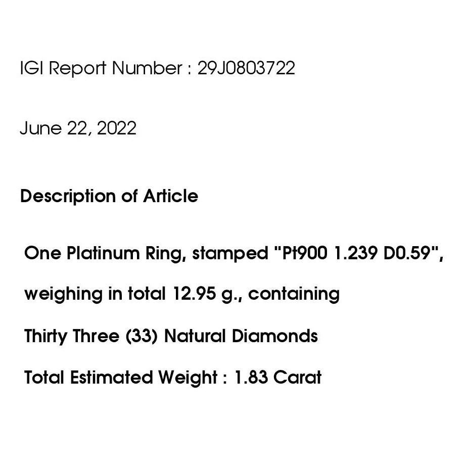 IGI Certified 1.24ct Natural Fancy Yellow Diamond Platinum Ring For Sale 4