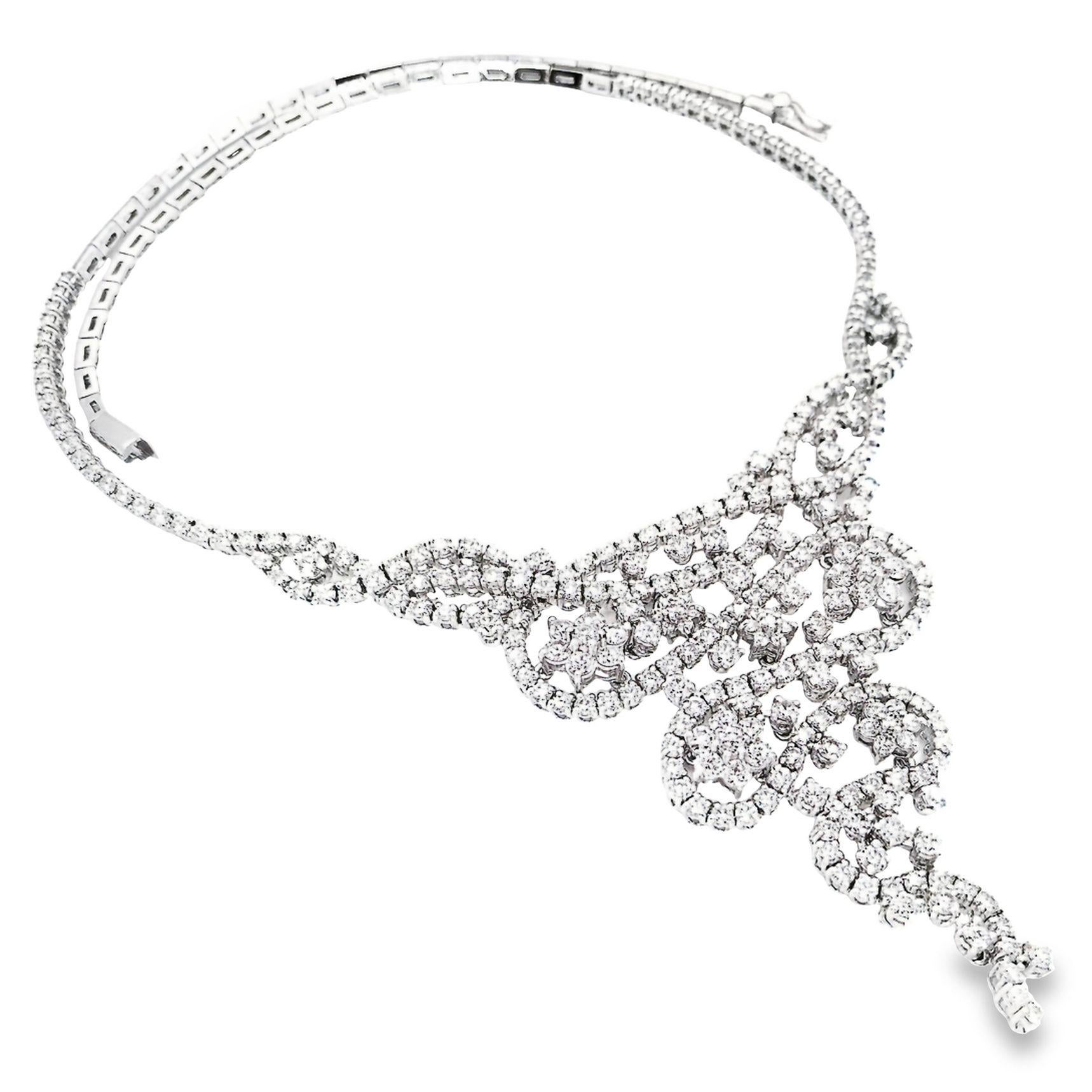 Donna Collana di diamanti naturali certificati IGI 12,50ct in vendita
