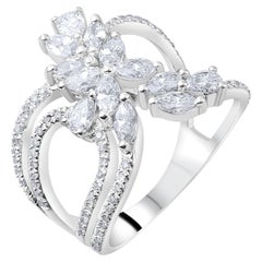IGI Certified 1.28 Carat Natural Diamond Statement Ring 18K Gold