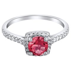 IGI-zertifizierter Statement-Ring aus 14-karätigem Gold mit einem natürlichen Granat von 1,32 Karat und Diamanten