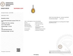 Colgante de zafiro y diamante de oro blanco de 18 quilates con certificado IGI de 1,39 quilates