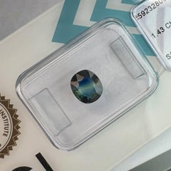 IGI Certified 1.43Ct Unique Natural Bi Colour Yellow Blue Sapphire Oval Cut