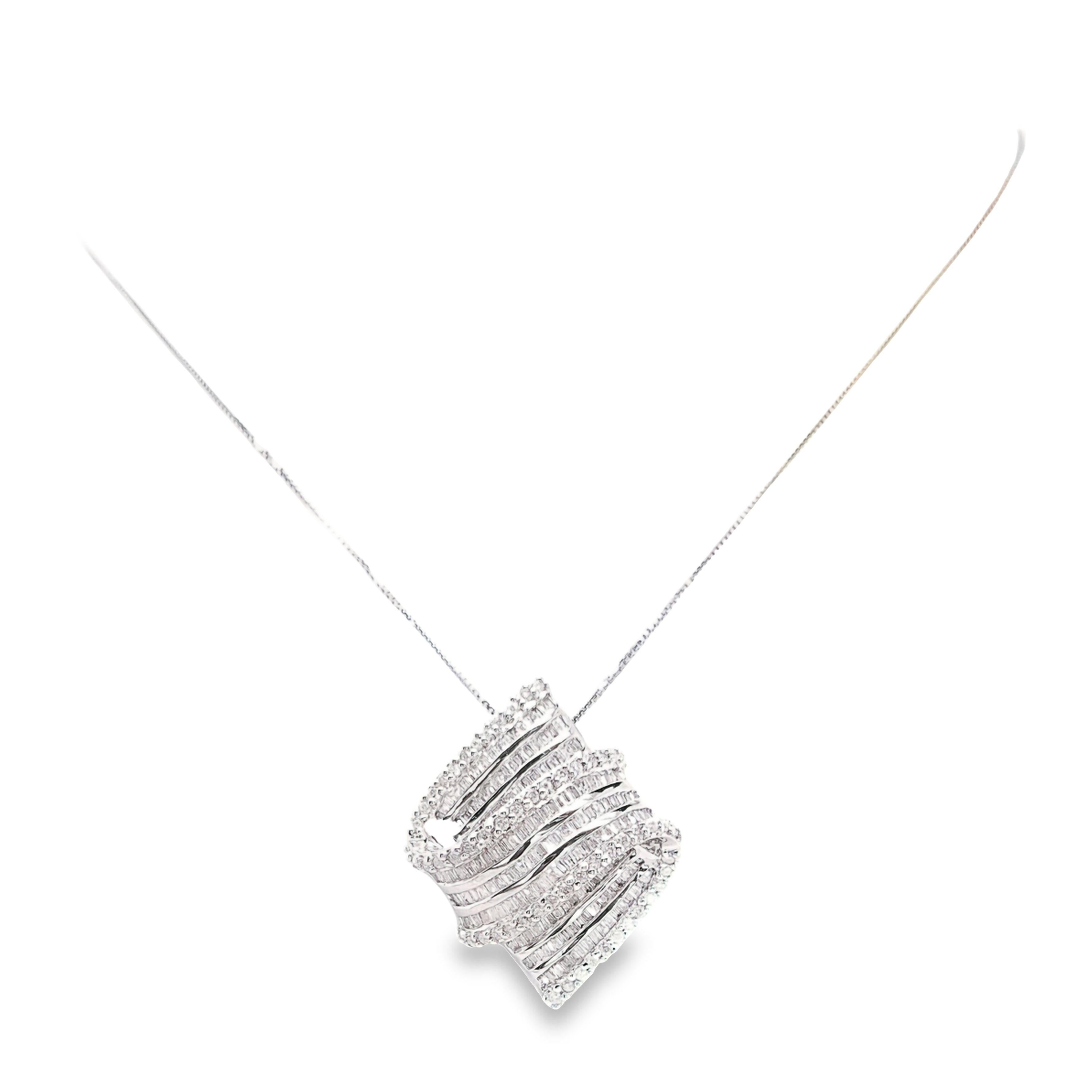 Brilliant Cut IGI Certified 1.45ct Natural Diamonds 18K White Gold Necklace