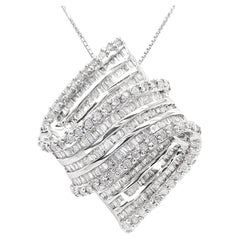 IGI Certified 1.45ct Natural Diamonds 18K White Gold Necklace