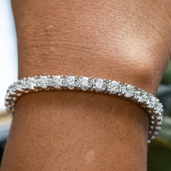 IGI Certified 14.60 Carat Diamond Tennis Bracelet