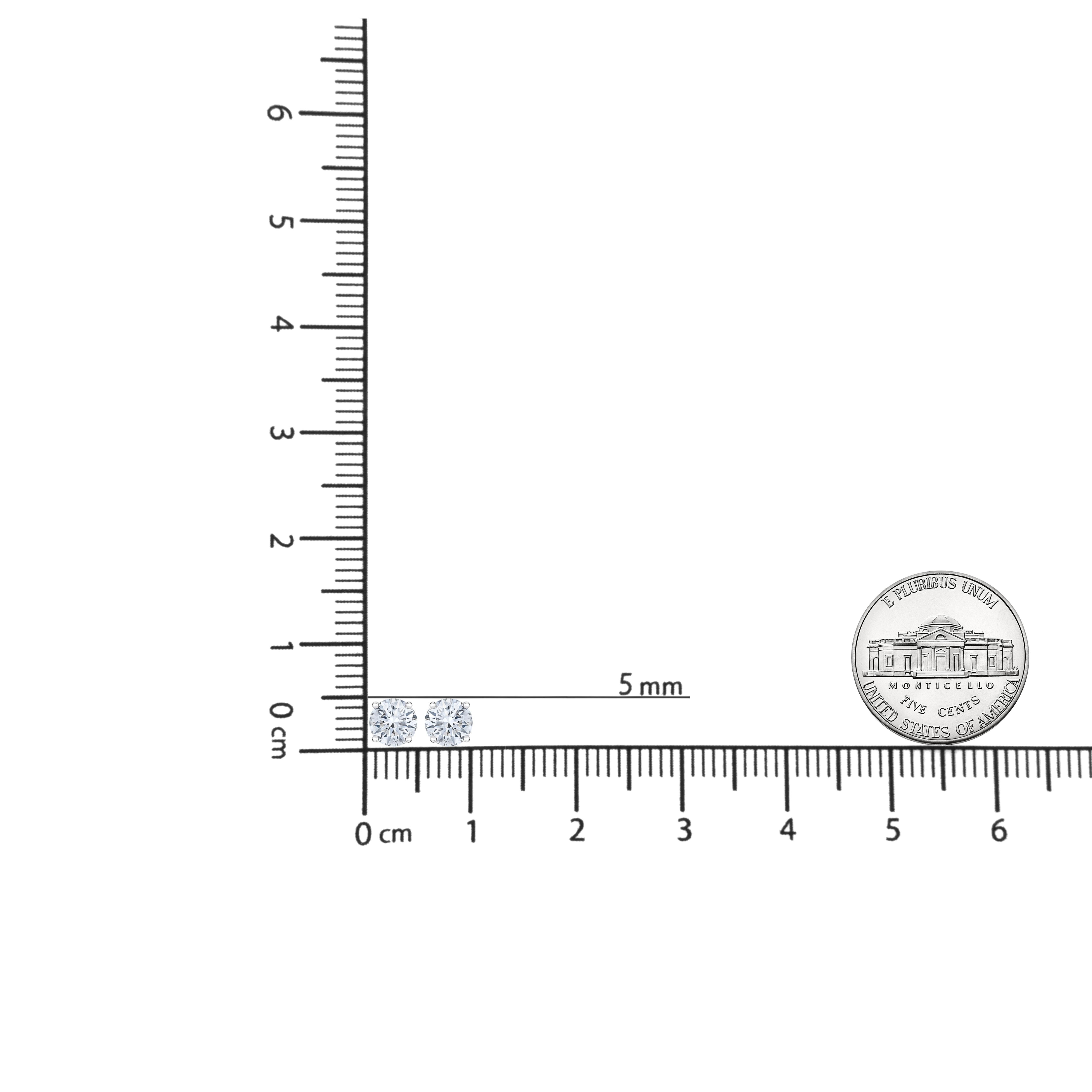 Moderno Orecchini con perno solitario di diamanti rotondi da 1,0 cttw certificati IGI in oro bianco 14k in vendita