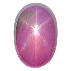 IGI Certified 1.50ct Deep Purple Star Sapphire Natural Loose Oval Cab Gemstone