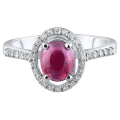IGI-zertifizierter Statement-Ring aus 14-karätigem Gold mit einem natürlichen Rubin von 1,58 Karat und Diamanten