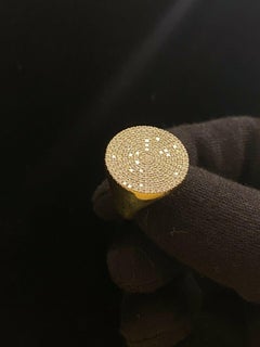 IGI-zertifizierter 1,62 Karat F/VS1 runder Brillant-Diamant Herrenring in 18K Gold