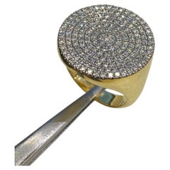 IGI Certified 1.62 Carat F/VS1 Round Brilliant Diamonds Men’s Ring In 18K Gold