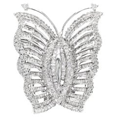 Anello a farfalla in oro bianco 18 carati con diamanti naturali certificati IGI da 1,75 ct.