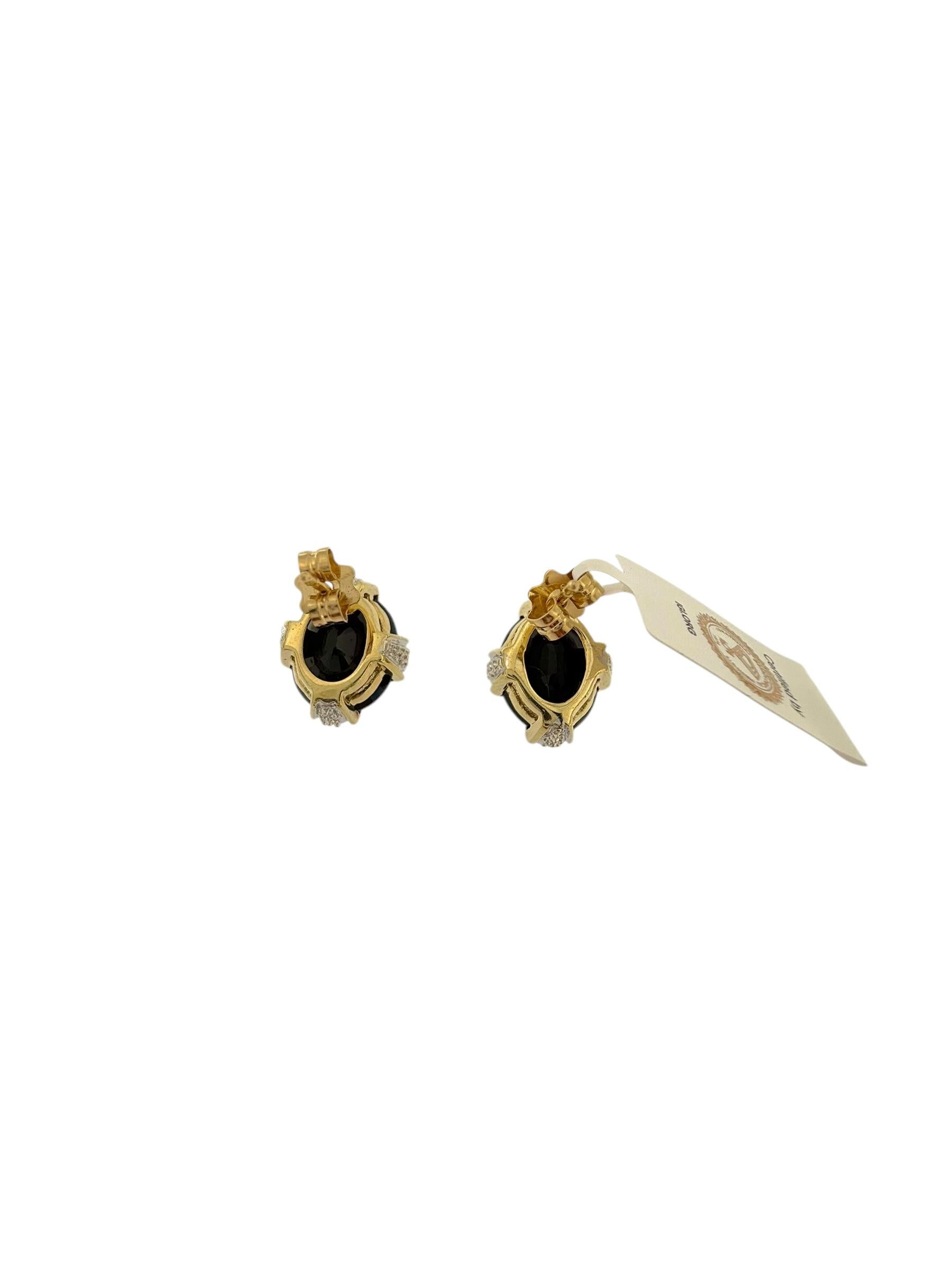 Orecchini in oro 18 carati con zaffiri e diamanti certificati IGI in vendita 6