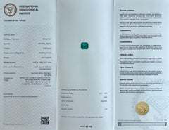 IGI Certified 1.87ct Natural Zambian Emerald Deep Green Octagon Cut Gemstone