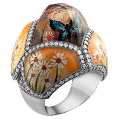 IGI Certified 1.98 Carat Natural Diamond Floral Motif Statement Ring