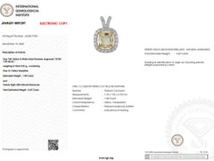 IGI-zertifizierter 1,98-Karat-Saphir und Diamant-Anhänger aus 18 Karat Weißgold