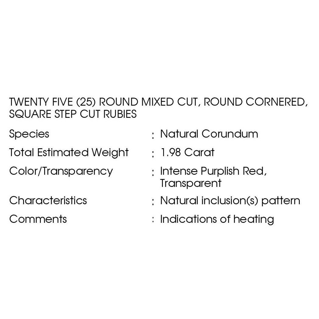 IGI Certified 1.98ct Natural Rubies 0.65ct Natural Diamonds 18K Yellow Gold Ring 3