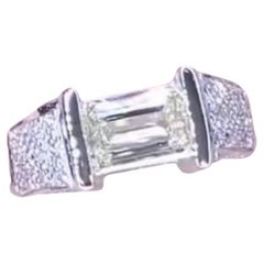 IGI zertifiziert 2,00 Karat Smaragd Form Diamant 18K Gold Ring