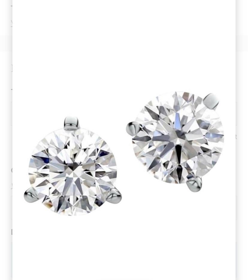 Boucles d'oreilles en or 18 carats avec diamants certifiés IGI de 2,00 carats, sans défaut interne EX  Neuf - En vente à Massafra, IT