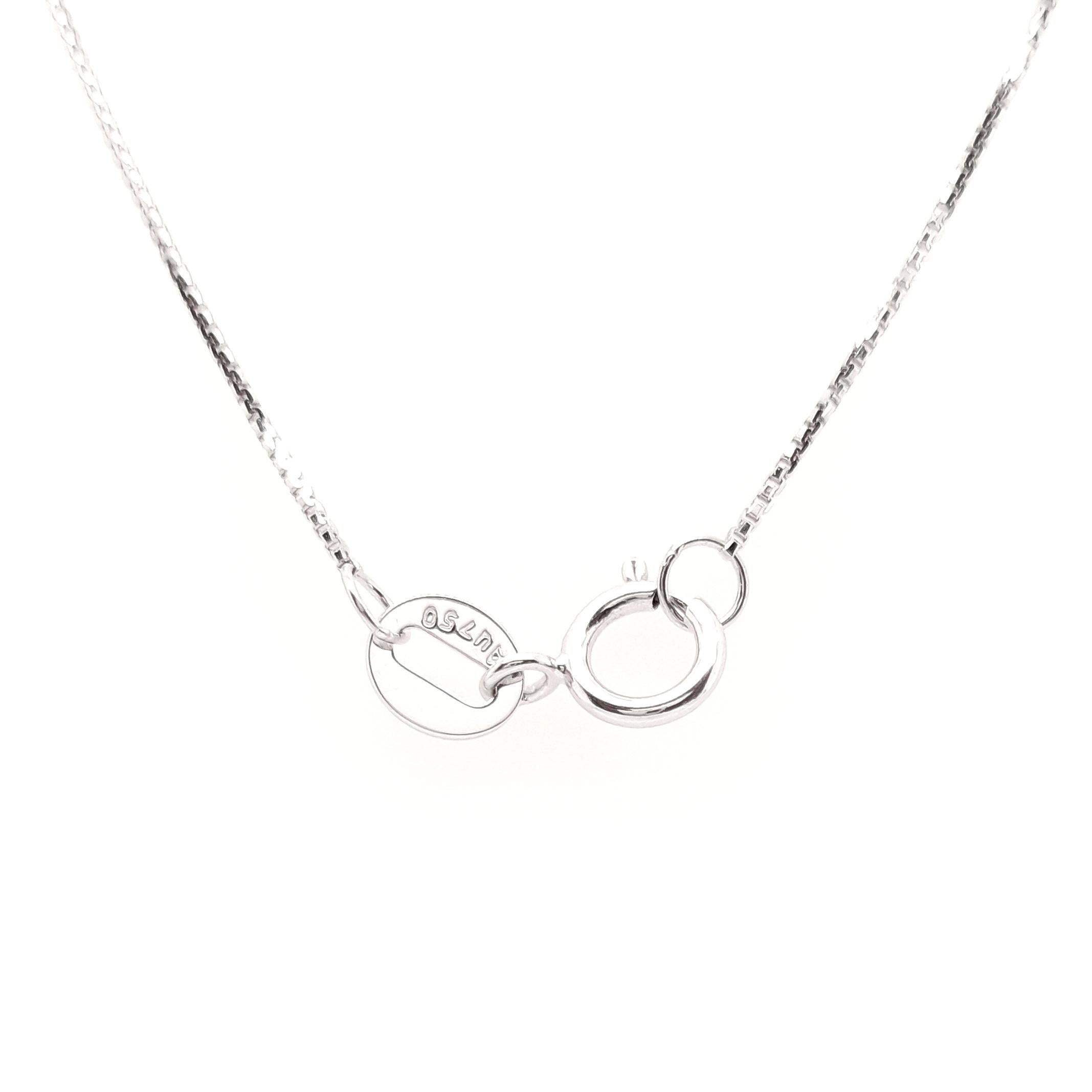 Collana in oro bianco 18 carati con diamanti naturali certificati IGI da 2,00 ct. in vendita 1