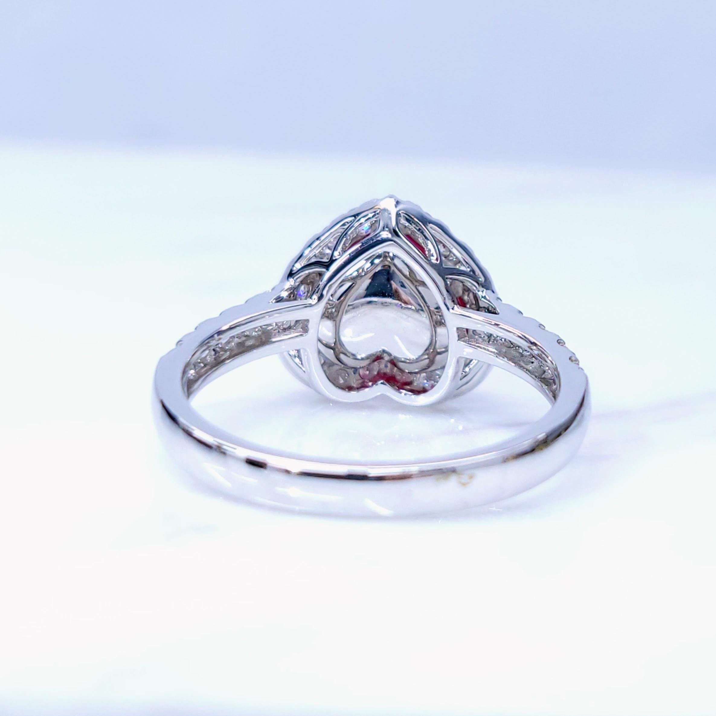 IGI-zertifizierter 2,02 Karat Burma-Rubin- und Diamantring aus 18 Karat Weißgold mit Diamanten 3