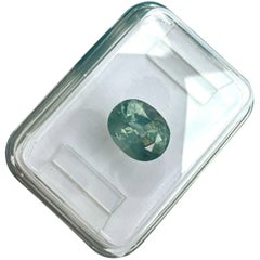 IGI Certified 2.02ct Green Blue Hazy Silky Sapphire Natural Blister Gem