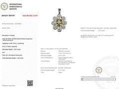 IGI Certified 2.02ct No Heat Sapphire and Diamond Pendant in 18K White Gold