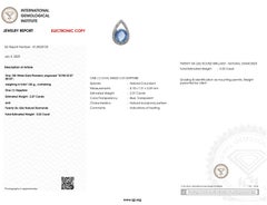 Colgante de zafiro y diamante de oro blanco de 18 quilates con certificado IGI de 2,07 quilates